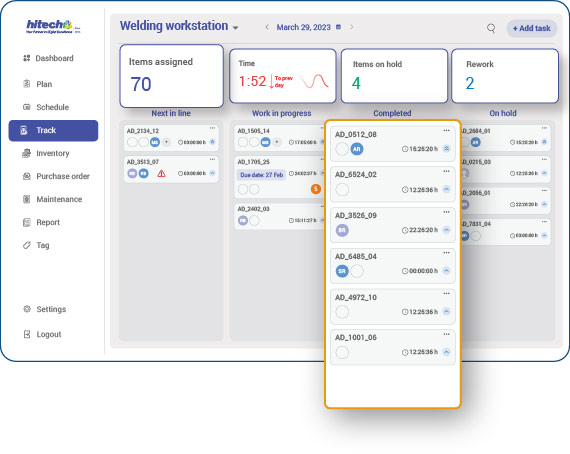 Shop floor tracking and visibility