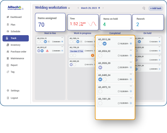 Shop floor tracking and visibility