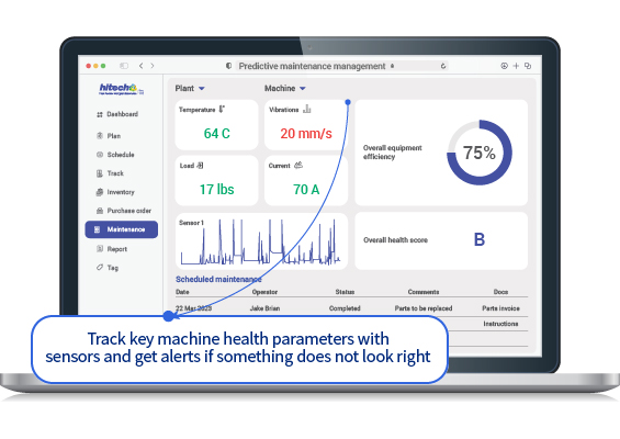 Plan equipment maintenance with data-backed insights